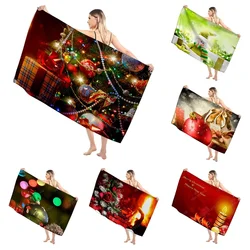 Home bath around Christmas towels for the body towels bathroom quick drying microfiber beach towel man women large sports towel