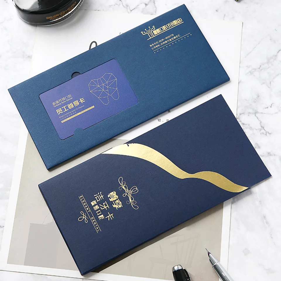 Luxury Business Card Shopping VIP Card Packaging Box Logo Customization VIP Membership Card Envelope Packaging Box