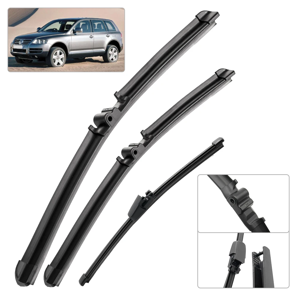 ل Volkswagen VW Touareg 2003-2006 2004 2005 ممسحة شفرات الممسحة الأمامية والخلفية الزجاج الأمامي نافذة فرش 26 "+ 26" + 14"