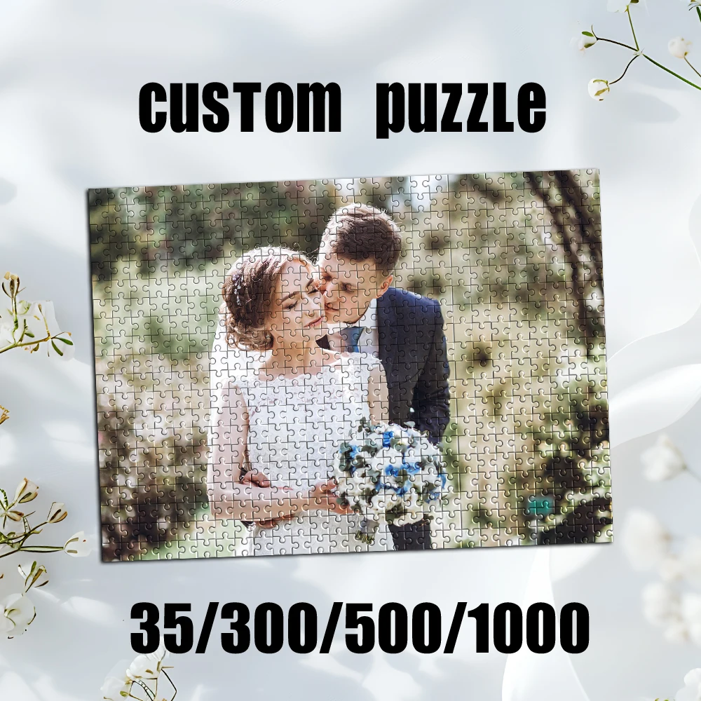 35/300/500/1000 Stück personalisiertes, individuelles Foto-Puzzle für Paare, Hochzeitsfotos, dekorative, exquisite, personalisierte Geschenke für Hochzeiten