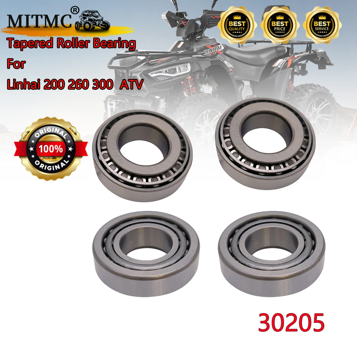 

4 шт. конический роликовый подшипник для Linhai 200 260 300 E2 300 T3b EFI LH200 LH260 LH300 10030 ATV Quad 30205 GB/T297-30205