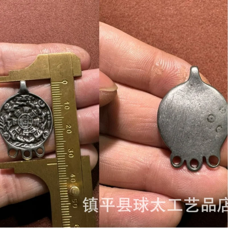 Tibetan Style Nine Palace Brand Zodiac Jiugong Bagua Necklace Pendant Throwing Nail Dapeng Bird Pendant Iron Brand