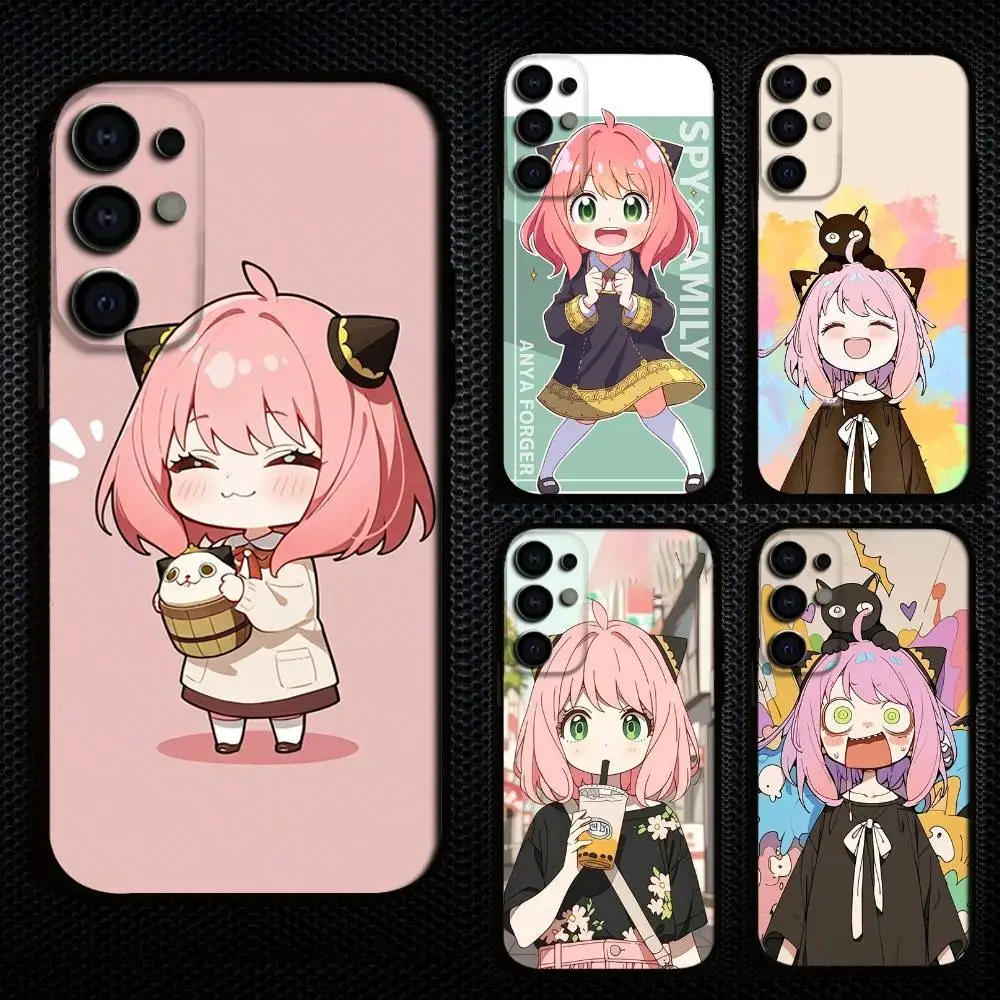 

Kawaii Anime S-SPY FAMILY Anya Phone Case For Samsung S25,S24,S21,S22,S23,S30,Ultra,S20,Plus,Fe,Lite,Note,10,9,5G Black Cover