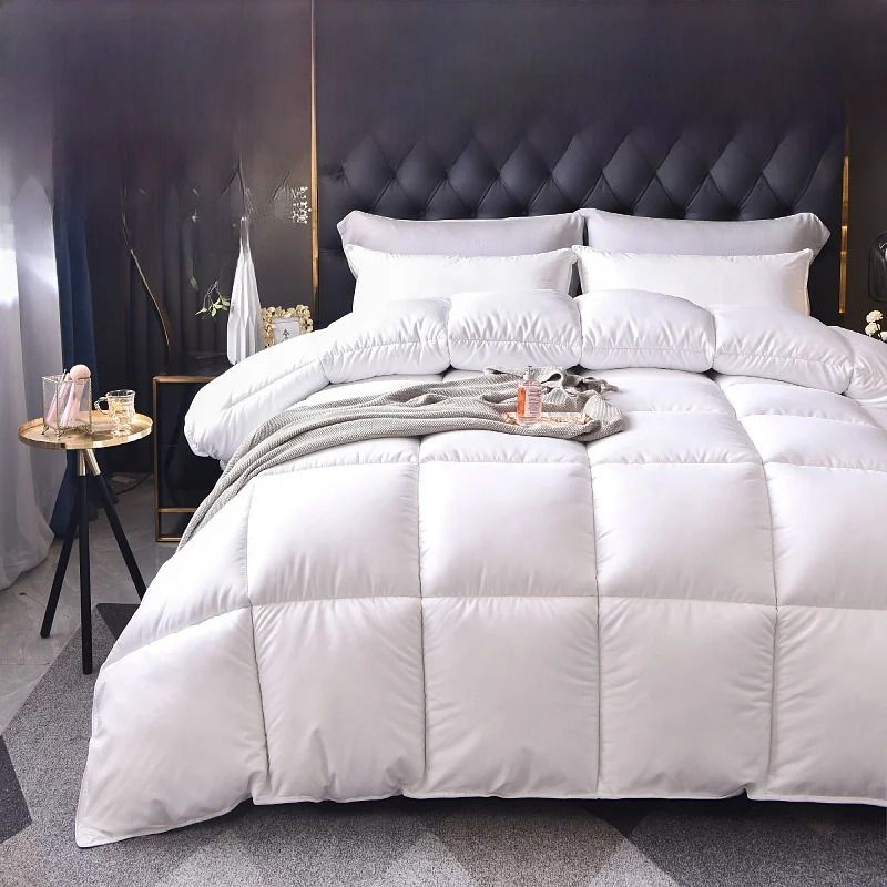 

Warmth Filled Goose down Quilt 95% White Goose Feather Winter Comforter Five Star Hotel Quali Duvet Core for Single Double Bed