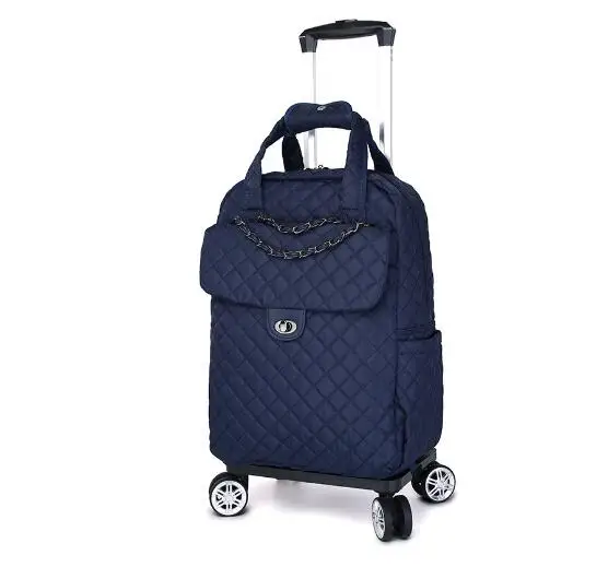 20 Inch Women Waterproof Travel trolley Luggage Bags Women Carry on Hand luggage Bag Rolling bags Women Wheeled Backpack Bag