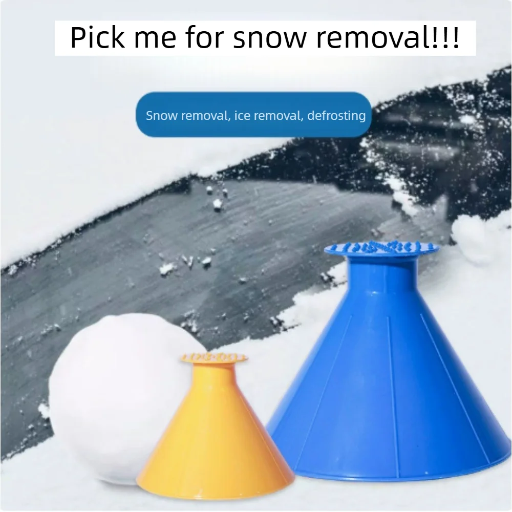 1PC Car-mounted Snow Removal Shovel Car Window Ice Scraper Oil Funnel Windshield Snow Remove Shovel Ice Scraper Cleaning Tool