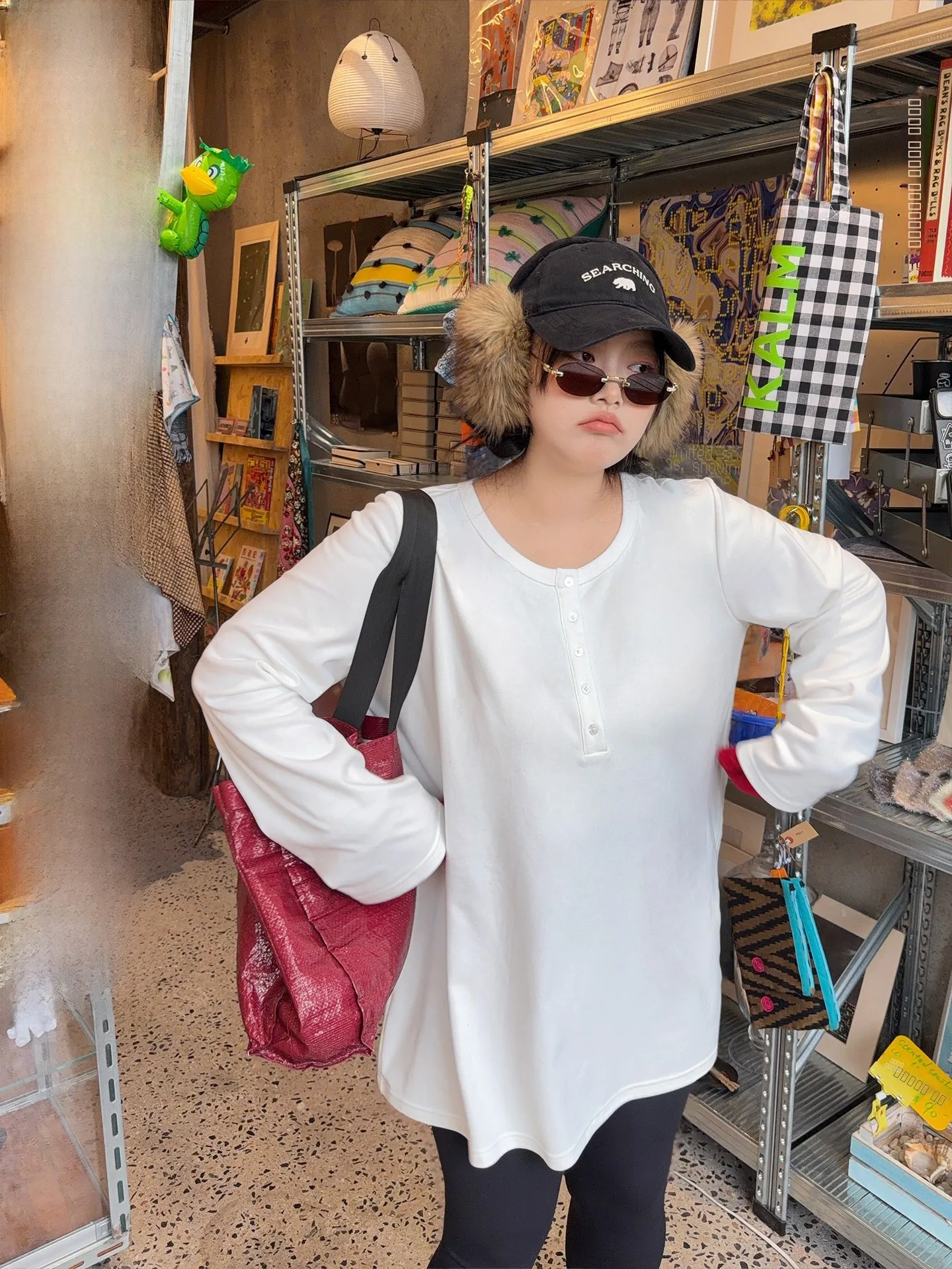 

plus Size Women's round Ne T-irt Winter Thiened Basic Sle Australian Fce Casual Comfortable Long Sve Top