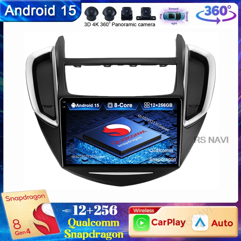 

Android 15 Car Radio For Chevrolet Tracker 3 TRAX 2013 2014 2015 GPS DVD Autoradio Qualcomm QLED Navigation Head Unit DSP 4G LTE
