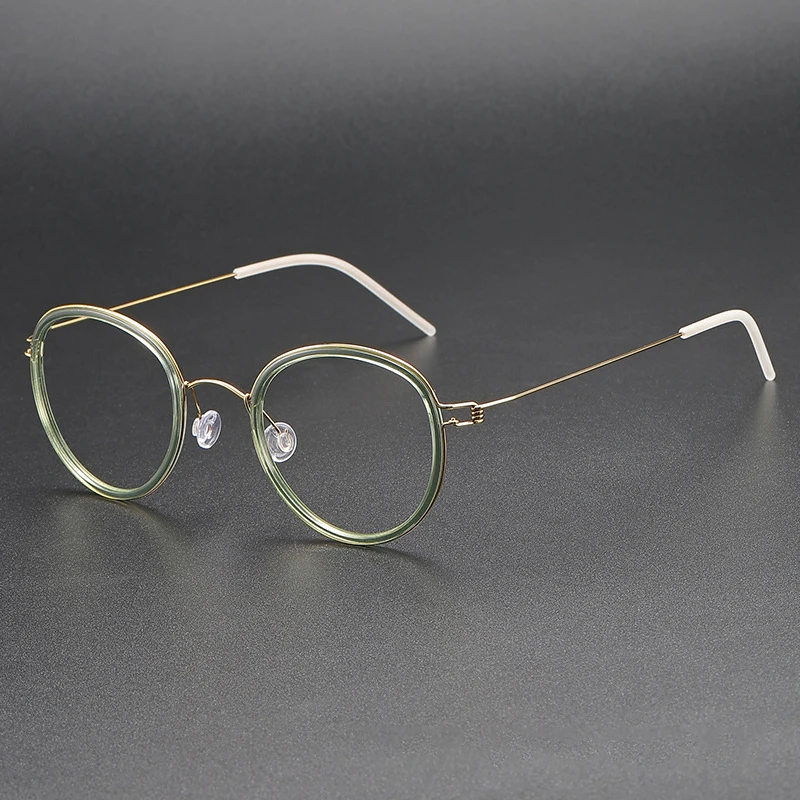 

Vintage Acetate titanium Optical Glasses Frame for Men Luxury Brand Round Eyeglasses Frames Women Korea Prescription Eyewear