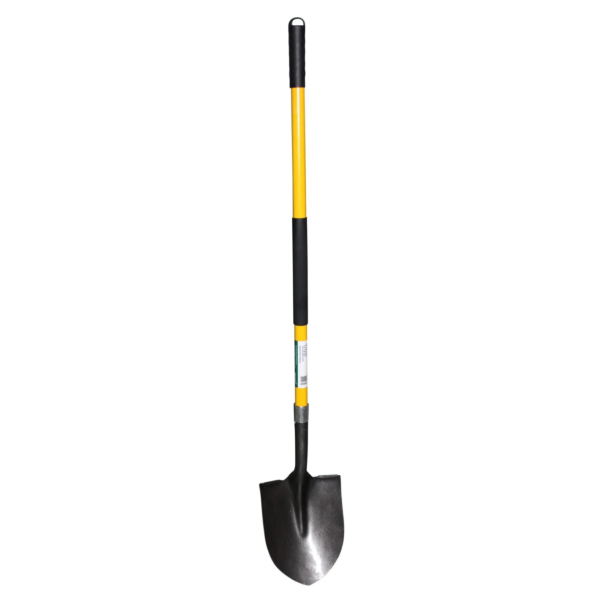 

Round Point Shovel - Sturdy 54” Fiberglass Handle - Heavy Duty 14 Gauge Steel Head