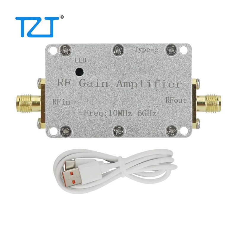 TZT YZ-GB016010G/YZ-GB016020G 10MHz-6GHz Wideband 10dB High Flatness RF Gain Amplifier Type-C Interface and SMA Female Connector