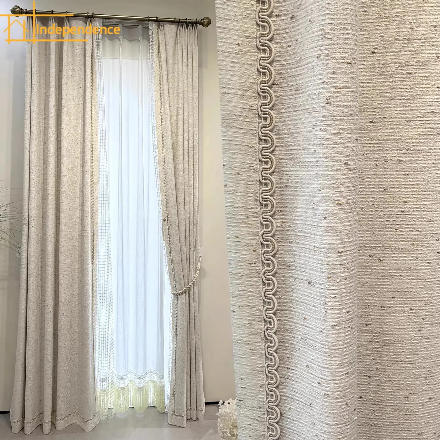 

Жаккардовые шторы из белой ткани с текстурой шенилла для спальни и гостиной, на заказ, для зонирования пространства