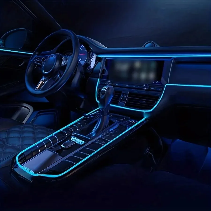 3M EL Car Styling Cold Ambience Lamp Line Neon Car LED Neon Interior Atmosphere Light Strip