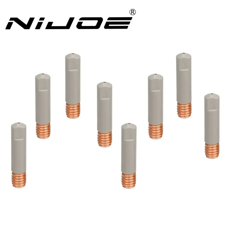 20pcs MB 15AK Welding Contact Tips new coating protect 25mm M6 Gas Nozzle Tip 0.8mm-1.2mm MIG Welding Torche Welding Tool Parts