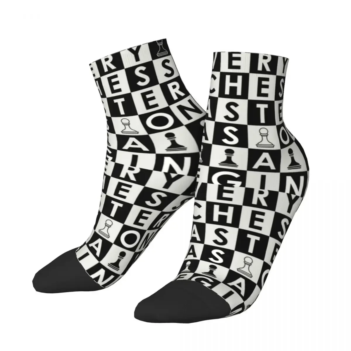 Funny Chess Quote Socks Women Men Warm 3D Printed Board Game Lover Basketball Sports Socks