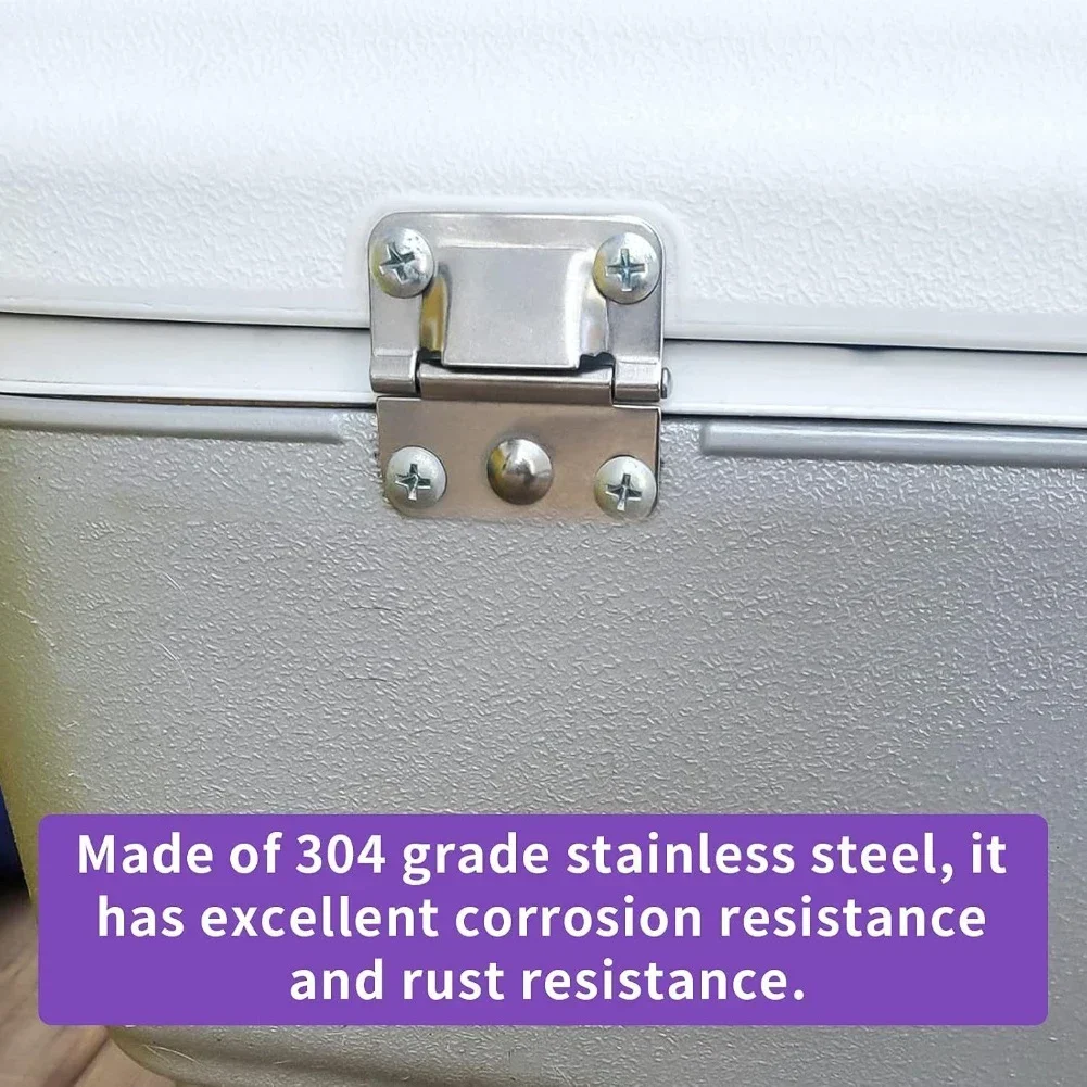 Camping Cooler Stainless Steel Hinges with Screws for Coleman Cooler 2 3 x 2 Inches Replacement Hardware Set for Outdoor Use