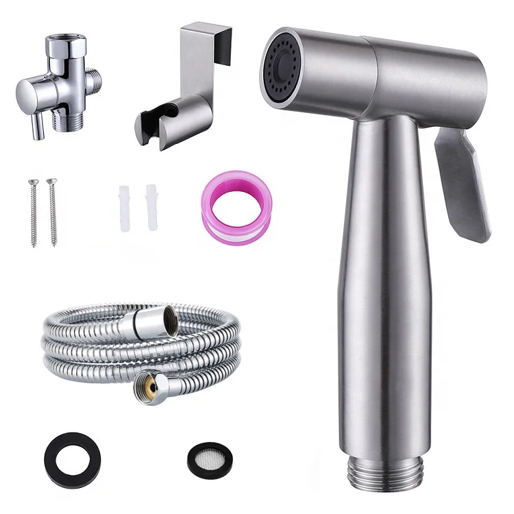 Jet fresh water shower holder set 304 stainless steel hand shattaf toilet bidet spray