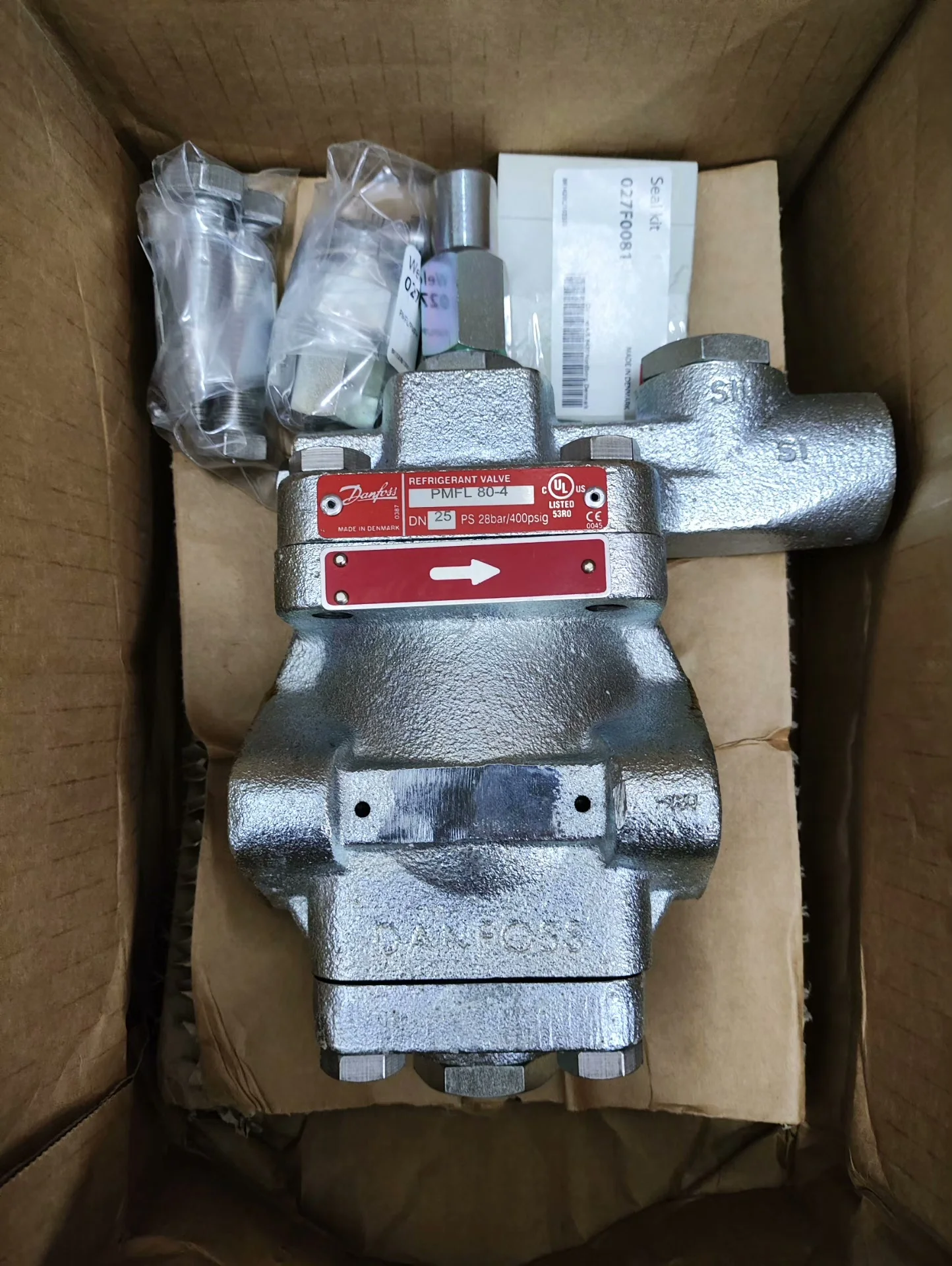 for Da nfoss PMFL80-4 Refrigerant Level Control Valve 28Bar Max Working Pressure, -60~120℃ For Freezer Cold Room Condenser Unit