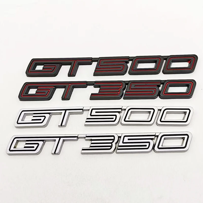 Pegatina Metálica 3D para Coche, Logotipo GT350 GT500, Adhesivo para Maletero Trasero, Guardabarros, Puerta Lateral, Emblema para Ford Mustang SHELBY GT500 GT350, Accesorios