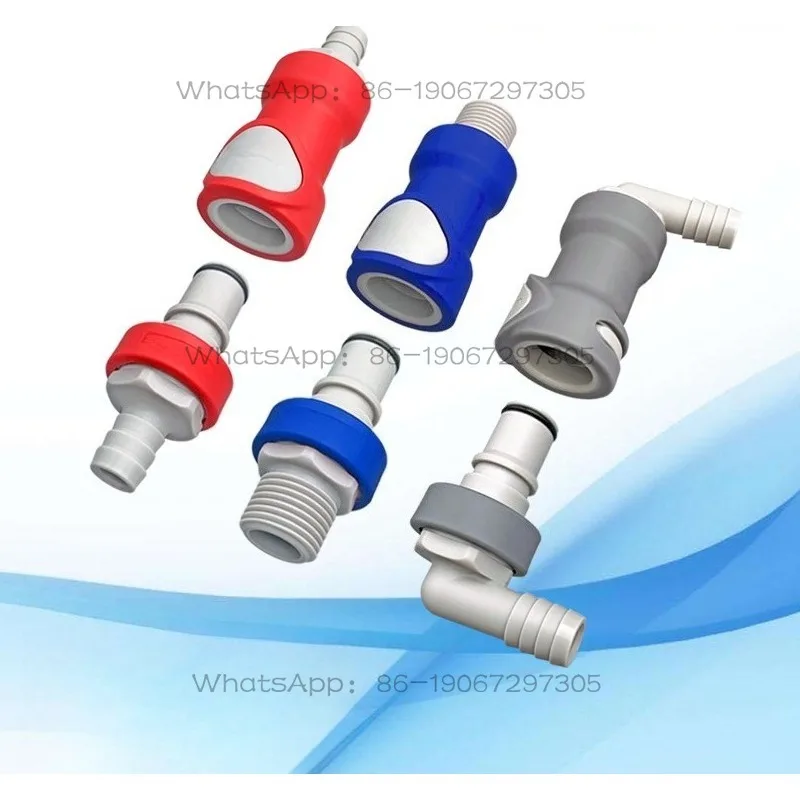 Water-cooled double closed joint, server water-cooled plate leak-free, double water-stop self-locking structure