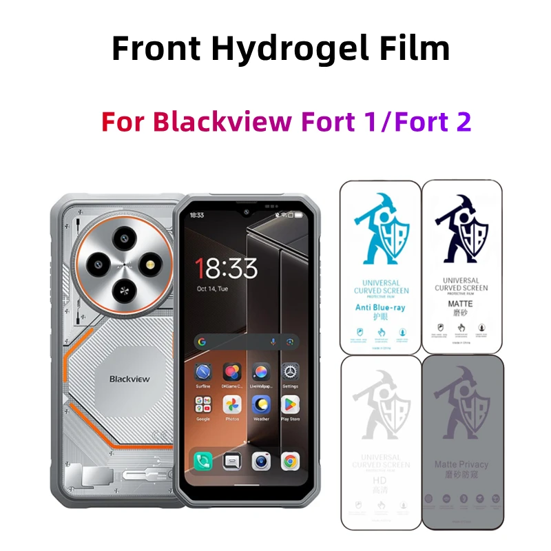 

2pcs Matte Hydrogel Film For Blackview Fort 2 HD Screen Protector For Blackview Fort 1 Eye Care Anti Spy Matte Front Protective