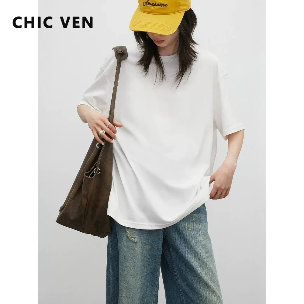 CHIC VEN Neue Damen T-Shirts Kurzarm Locker Lässig O-Ausschnitt Sport Schnelltrocknende T-Shirts Coole Sonnenschutz-Oberteile Sommer 2026