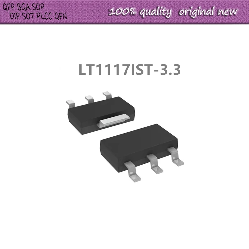50Pcs/Lot  LT1117IST-3.3 1117I3 LT1117IST-3.3#PBF LT1117IST  SOT-223