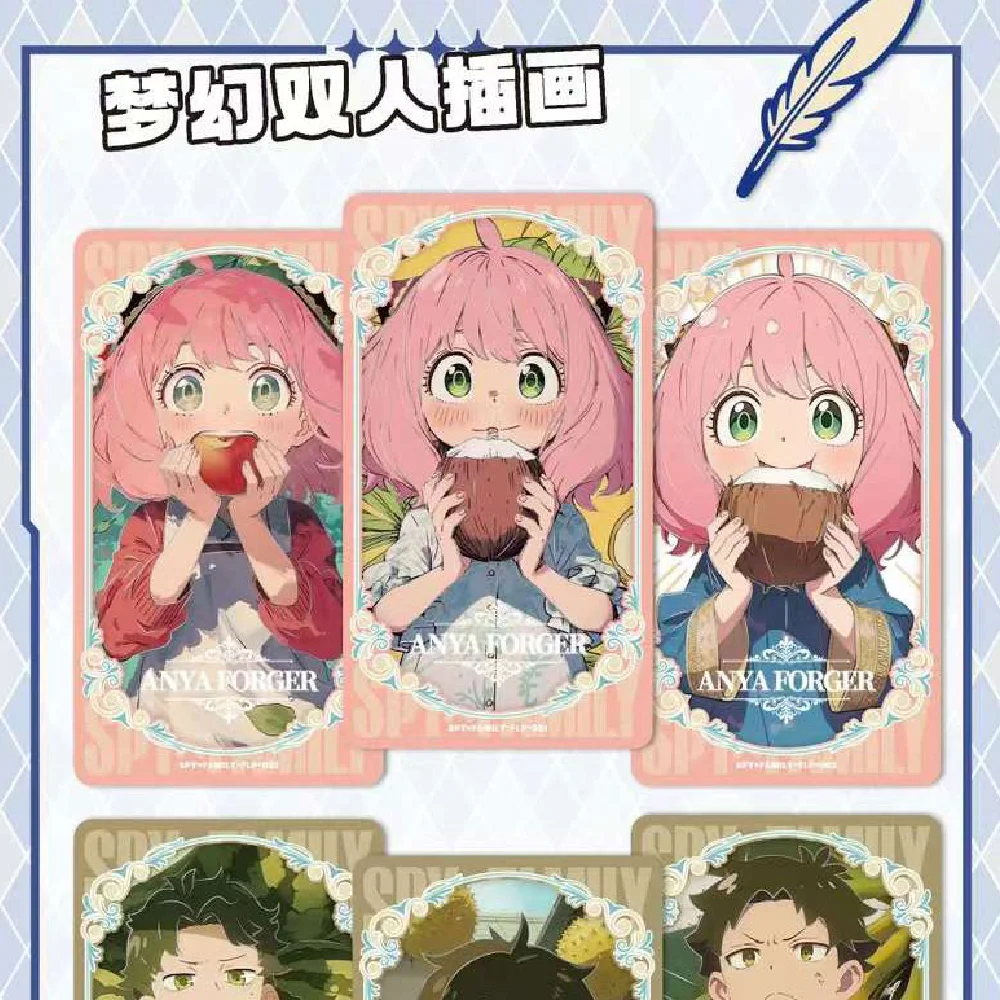 New SPY FAMILY Cards Anya Forger Yor Forger Sylvia Sherwood Anime Collection Cards Transparent Card Polaroid Cards Toys Gifts