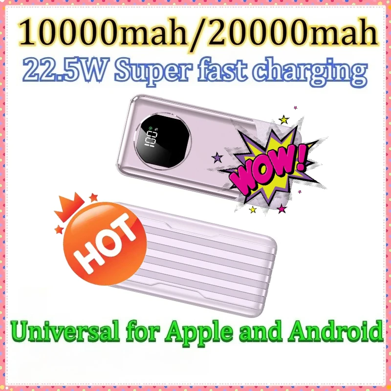 

Power Bank 120W Fast Charging LED Digital Display Portable External Battery For Iphone Android 10000mAh 20000mAh