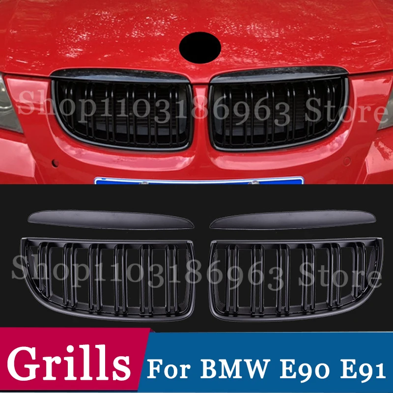 

Grill Auto Front Bumper Grille Kidney Replacement Grilles For BMW 3 series E90 E91 2005-2008 Racing Grills