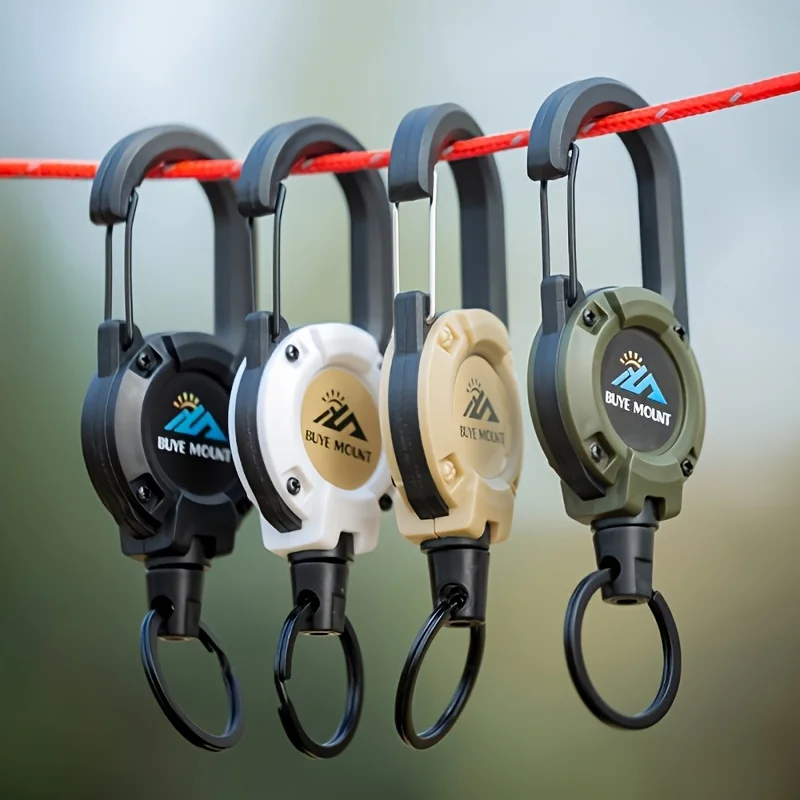 1/2/4/8 قطعة مشبك قابل للسحب في الهواء الطلق - إبزيم سهل السحب - حبل سلك فولاذي - حبل يد مضاد لفقدان الصيد - مشبك تسلق #2