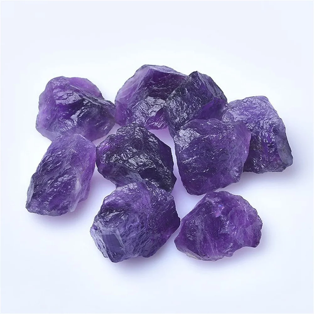 Natural Stones Amethyst Raw Purple Rough Quartz Crystal Reiki Healing Energy Gemstone Mineral Specimen Home Decoration