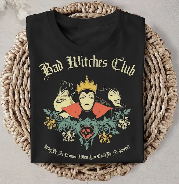 Vintage Retro Villains Bad Witches Club Shirt Great Gift Ideas Men Women