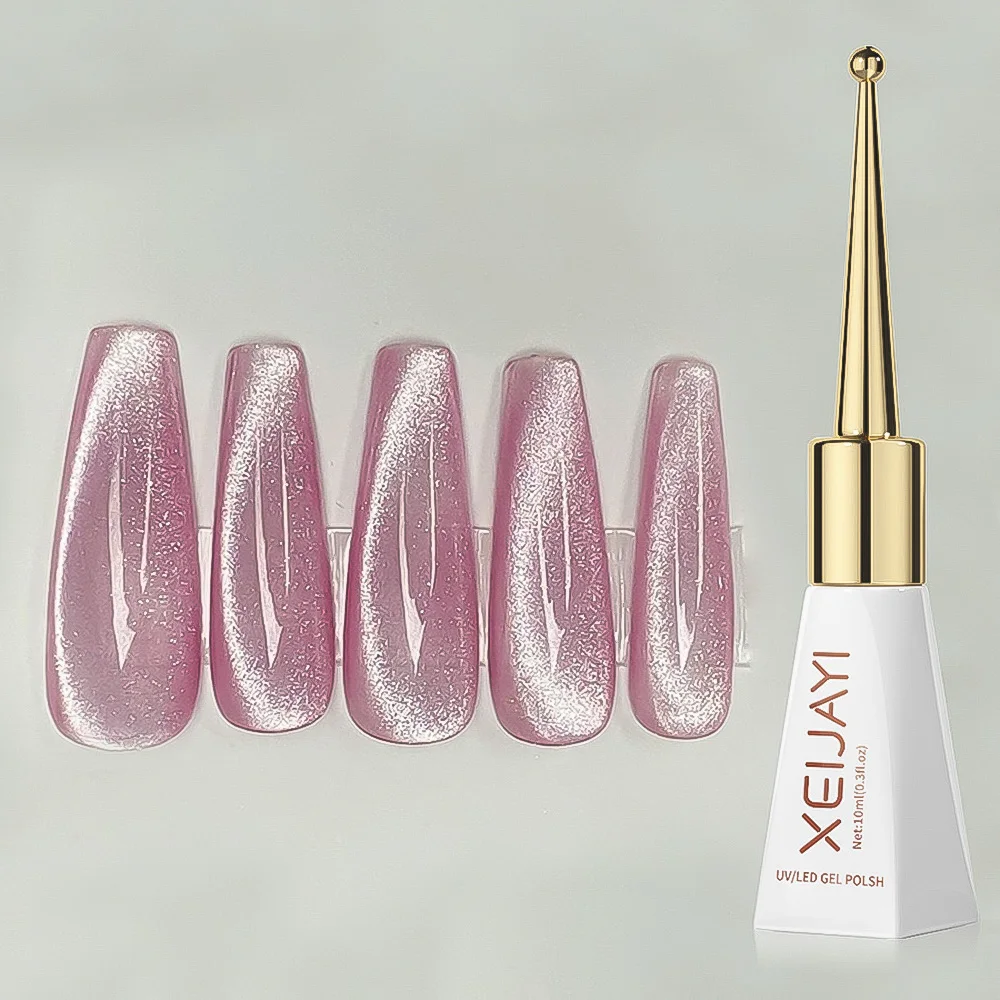 1 pz 10 ml rosa rosso gatto occhio gel smalto glitter specchio magnetico semipermanente vernice Soak Off UV LED occhi di gatto manicure gel