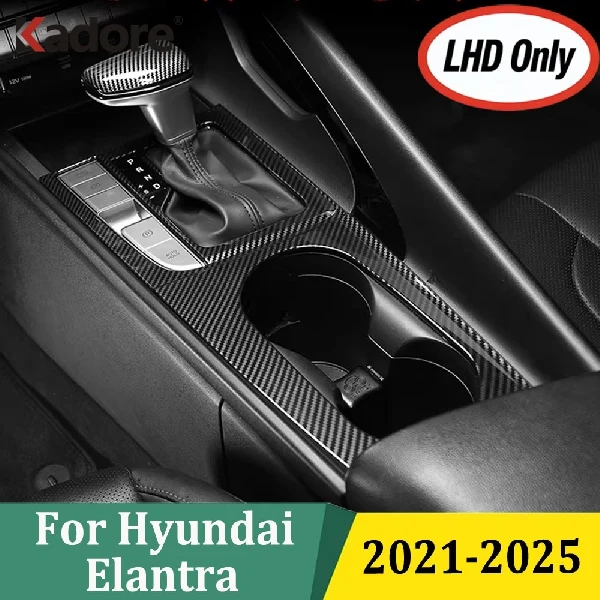 

For Hyundai Elantra 2021 2022 2023 2024 Gear Shift Panel Cover Trim Console Panel Cup Holder Frame Car Interior Accessories