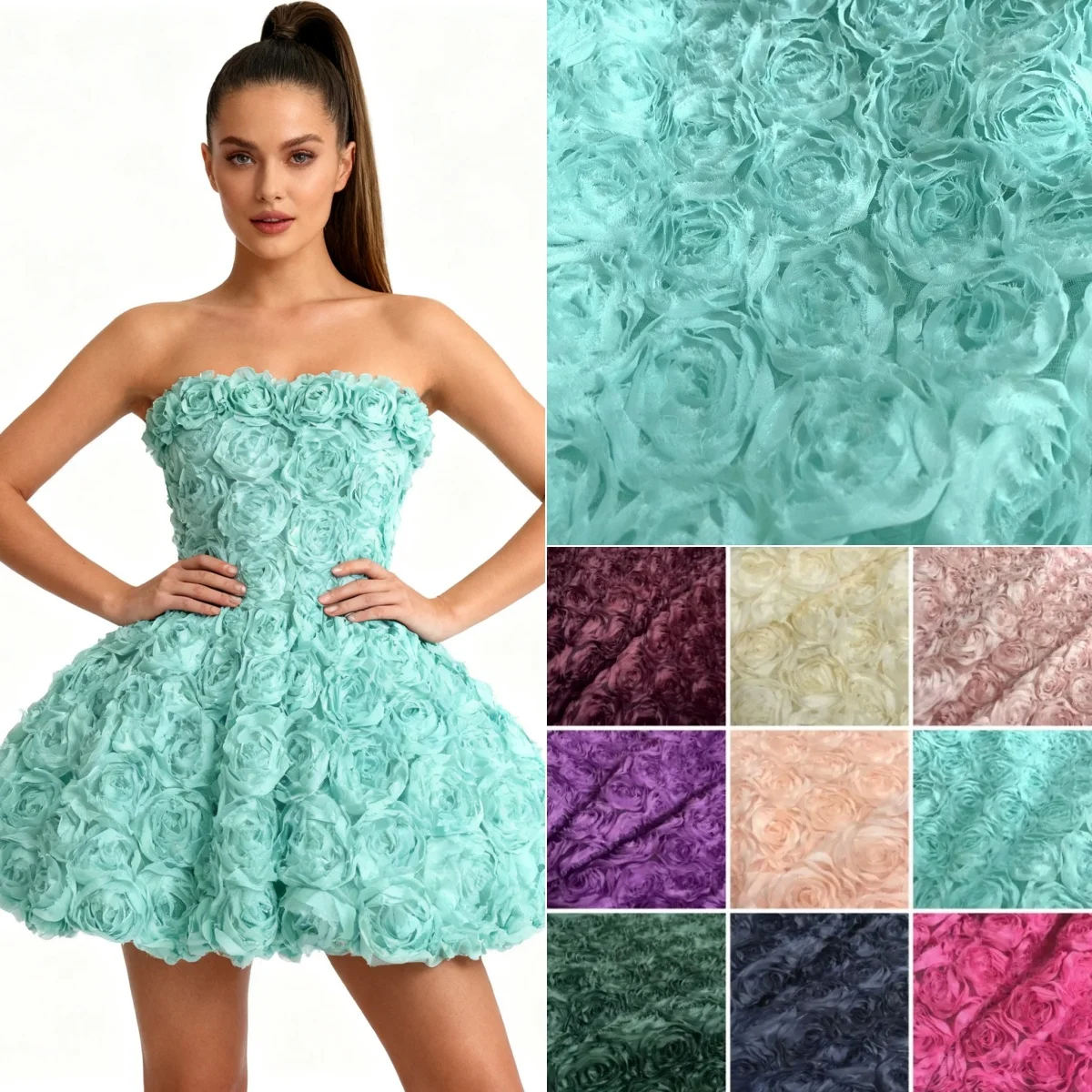 

3D цветок жаккардовый полупрозрачный диск цветочная ткань шитье свадебное платье вечернее платье сценический костюм DIY дизайн ткань