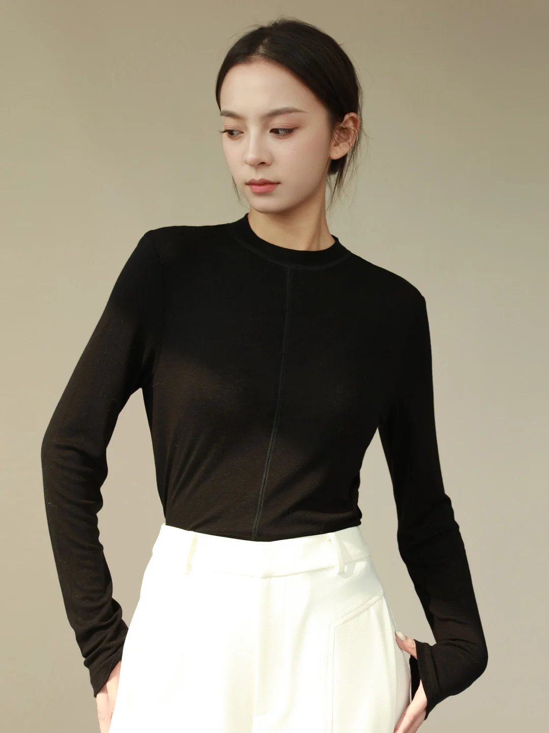 

Slim Fit round Ne Long Sve T-irt Women's Casual Sle Versatile Basic Crew Ne Top Breathable Comfortable Ladies Tee