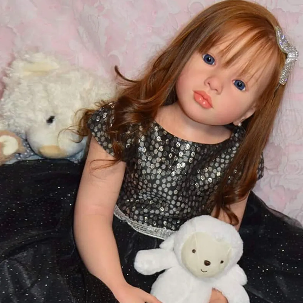 Painted Reborn Dolls 42inch Aloenka Toddler Girl Part Fully Assembled with Cloth Body