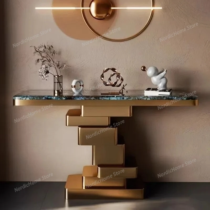 

No Metal Living Room Table Nordic Design Vertical Gold Office Table Hotel Porch Narrow Wohnzimmer Tische Luxury Furniture