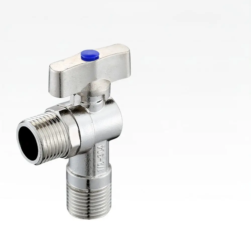 Durable Thickened Brass Angle Valve Large Flow Water Switch Modern Plumbing Fixture For Home Gas Water Heater