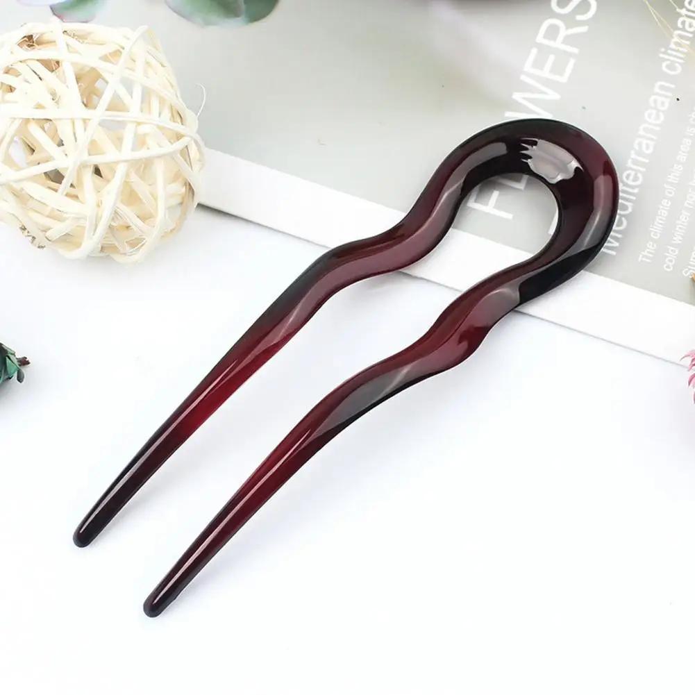 13cm French Hair Pin For Thick Thin Hair U-shaped French Twist Stick Hair Fork Chignons Pins Women Long Hair-Styling Accessories