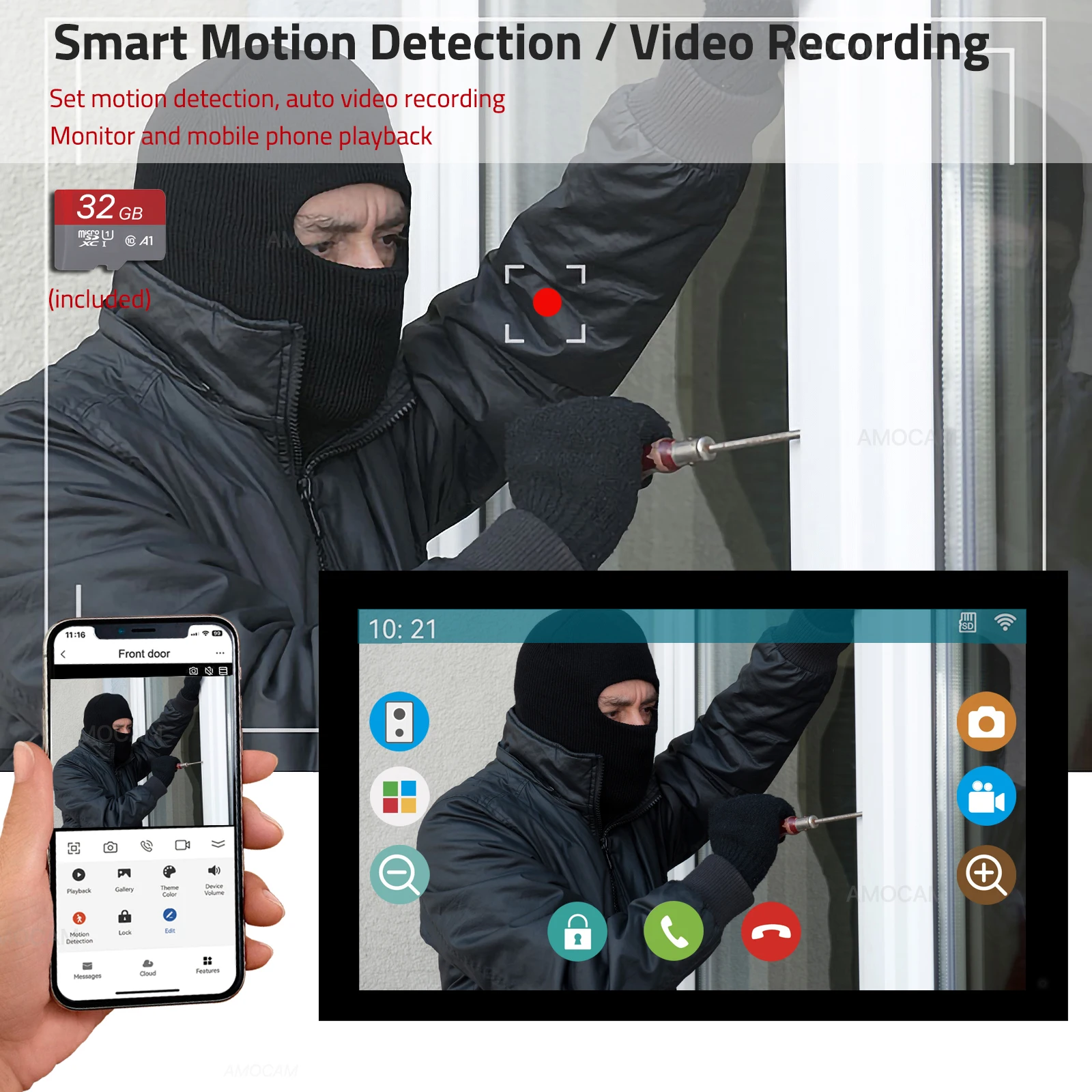 7 بوصة 1080P تعمل باللمس فيديو إنترفون الذكية واي فاي جرس باب يتضمن شاشة عرض فيديو نظام باب الهاتف كاميرا تويا بطاقة فتح للمنزل شقة