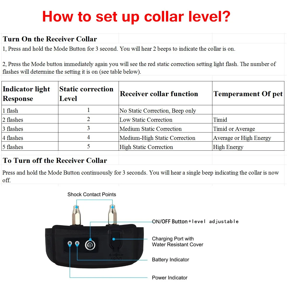 Collar para cerca eléctrica para perros - receptores compatibles - imagen 5