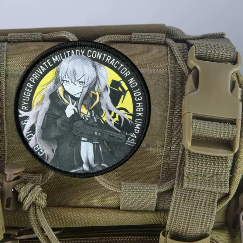 Anime Print Patch on Clothing Tactical Morale Badge Hook Loop Military Patches Backpack Armband Sticker 2