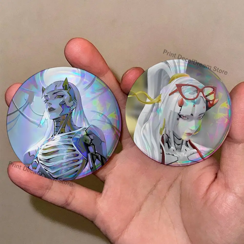 S-Shion O-Overwatch Brooches For Backpack Accessories 25mm,32mm,48mm,58mm,75mm Round Enamel Pins Cartoon Badge