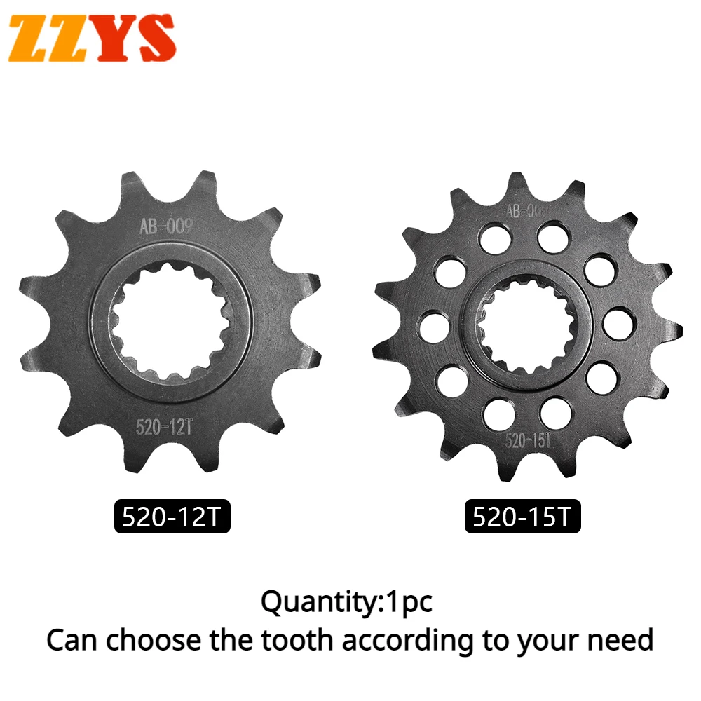 520 12T 15T 12 15 Tooth Front Sprocket Gear Staring Wheel Cam Pinion For KTM Off Road EXC125 Six Days 08 EXC Enduro 125 95-2003