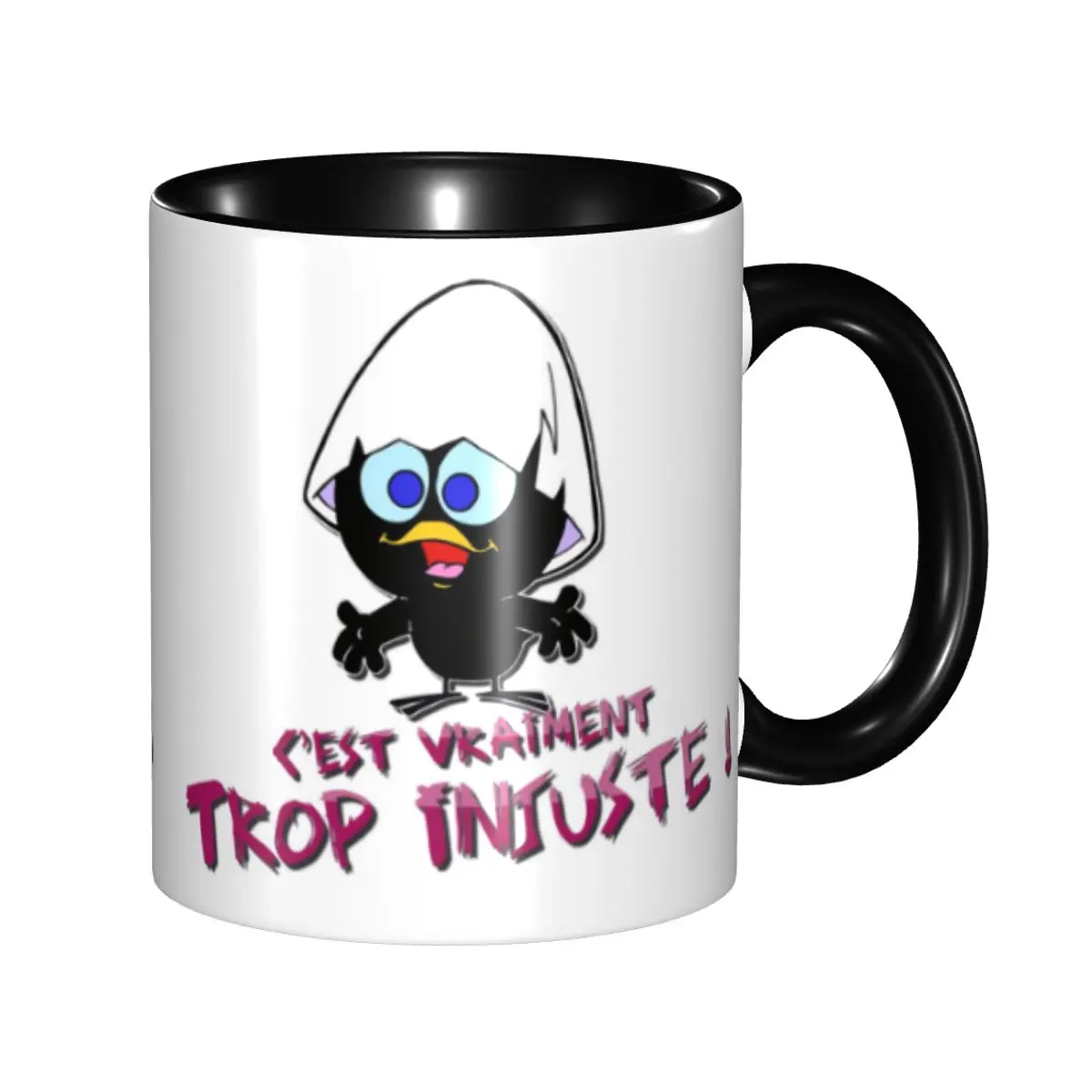 DIY Calimero Ceramic Mug Customized Cartoon Comic Coffee Cups Creative Gift