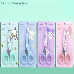 8pcs/lot Sanrio Kuromi Melody Pochacco Art Scissors Safety Paper Cutter Utility knife School Supplies Stationery Gifts