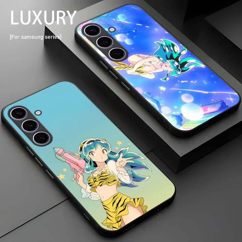 U-Uru-sEI Yat-surA LUM Anime Phone Case For Samsung Galaxy S25 S24 S23 S22 S21 S20 Plus Ultra Note20 Soft Black