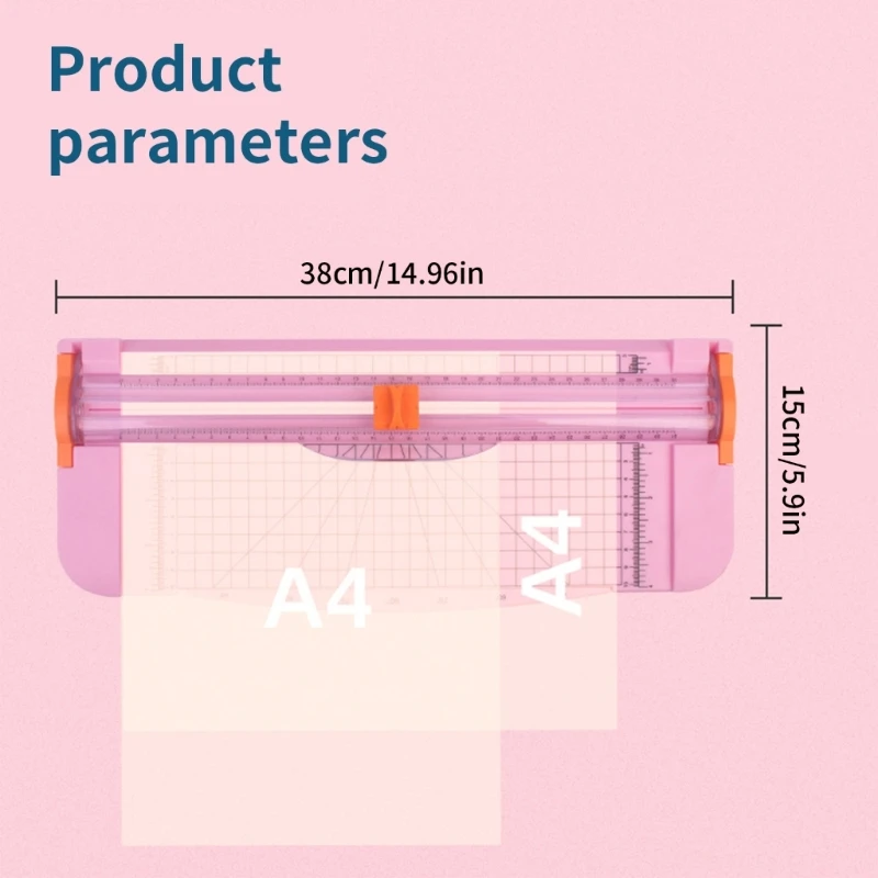 Paper Cutter Paper Trimmer Scrapbooking Tool Paper Slicer with Foldable Side Ruler for Paper Photos Label Cardstock 601D